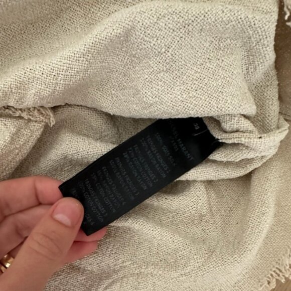 Isabel Marant Natacha Fringed Woven Silk Wrap Mini Skirt size 38 - Picture 7 of 7